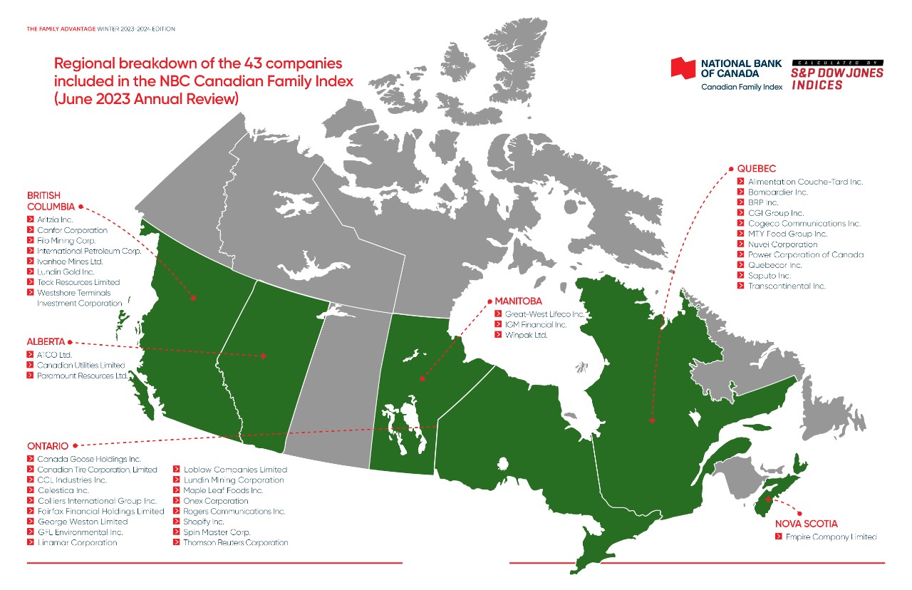 Canada map - 2023 Family Advantage Report